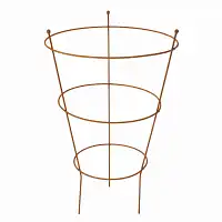 Support à pivoines en fer brut - Haut. 80cm