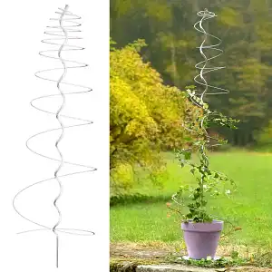 Tuteur spirale en aluminium 170cm - Clématite et passiflore