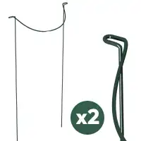 Tuteur demi cercle pour plantes vivaces - H.120 x l.49 cm - lot de 2