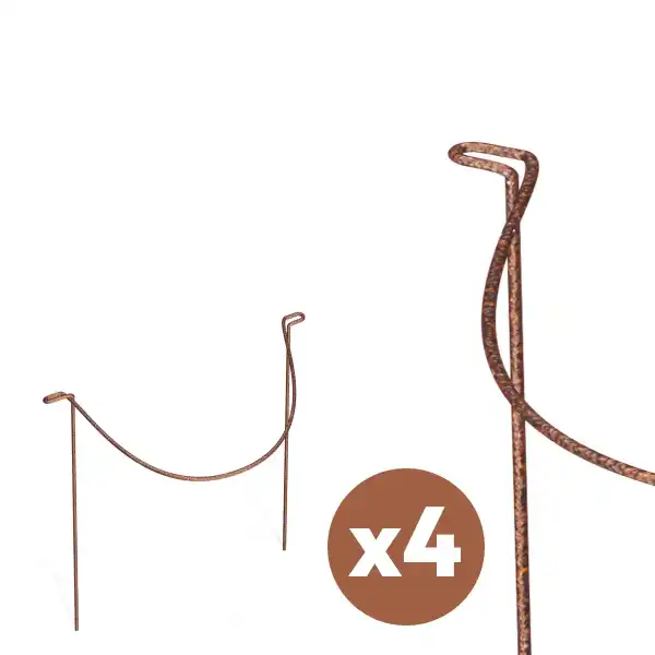 tuteur croissant demi cercle 50cm corten