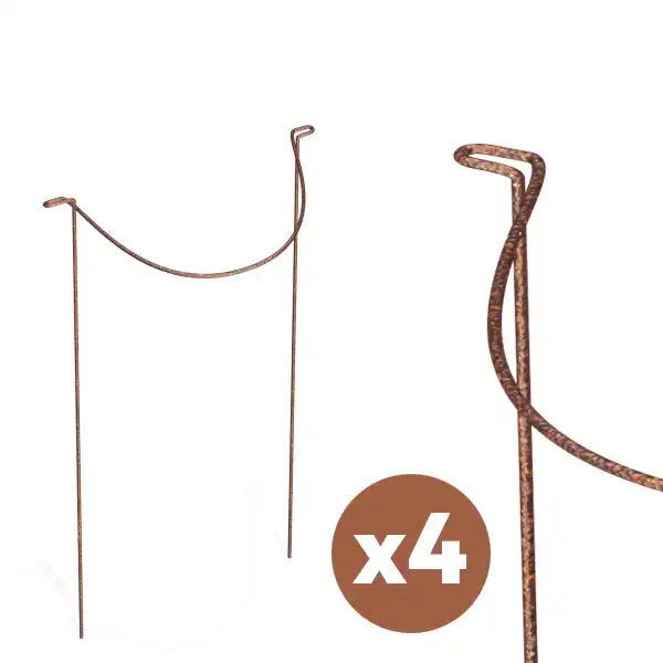 tuteur croissant demi cercle 90cm corten