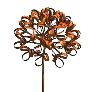 Tuteur fleur Petits noeuds en fer brut 30cm