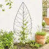 Treillis décoratif grande Feuille - Tuteur pour plante grimpante en fer L.72,50 x H.180cm