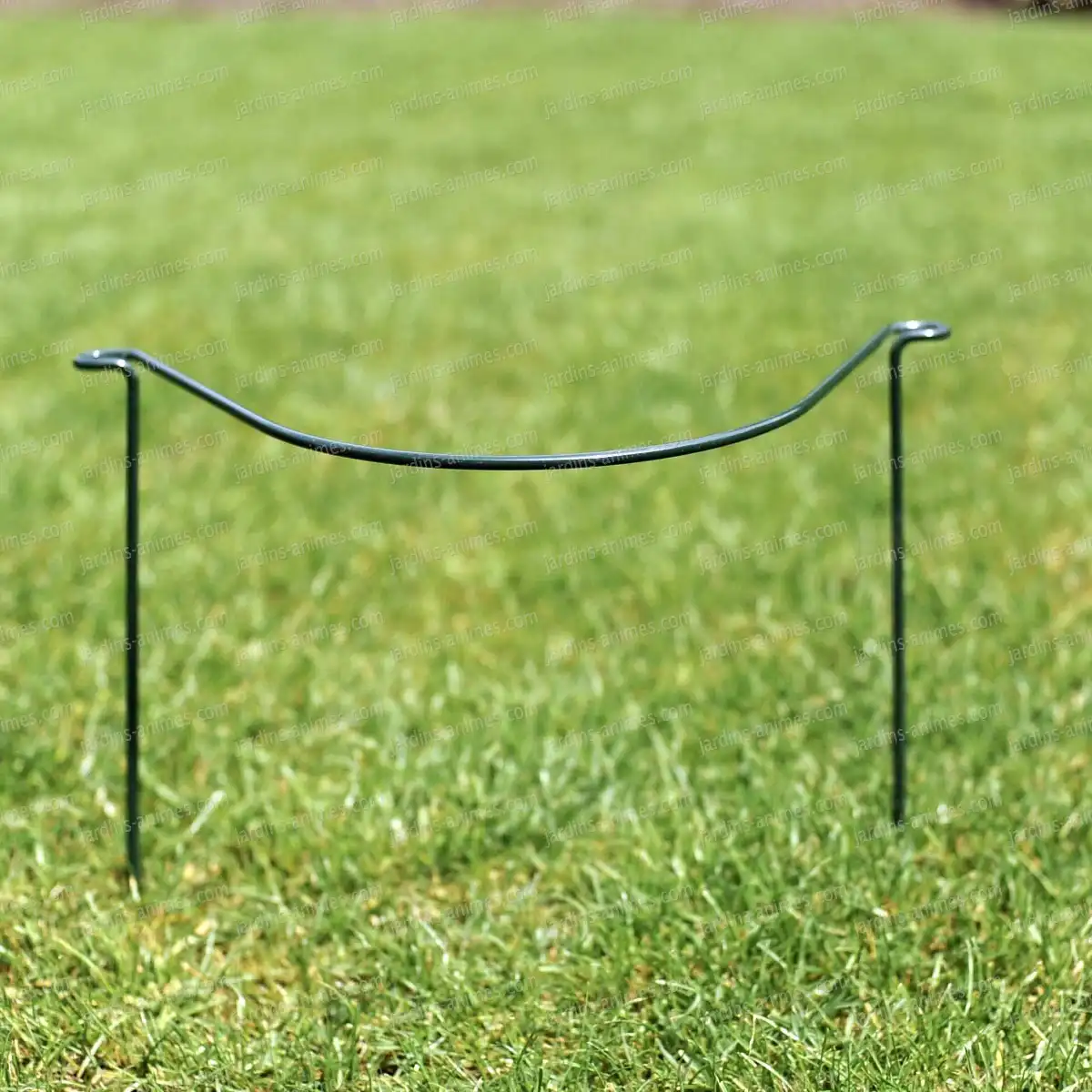 Tuteur demi cercle pour plantes vivaces - H. 120cm x l. 42cm - lot de 2  Tuteur demi cercle pour plantes vivaces - H. 120cm x l. 42cm - lot de 2