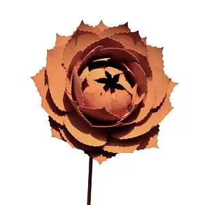 Tuteur fleur Artichaut en fer brut 35cm