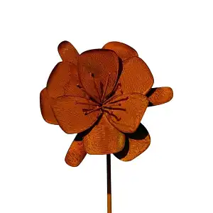 Tuteur fleur de pensée en fer brut 14cm