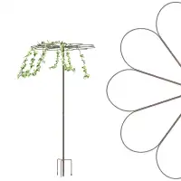 Tuteur Parapluie marguerite 10 p&eacute;tales - H.232.5 x Diam.115cm