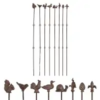 Tuteurs décoratifs pour plantes en fonte - lot de 8