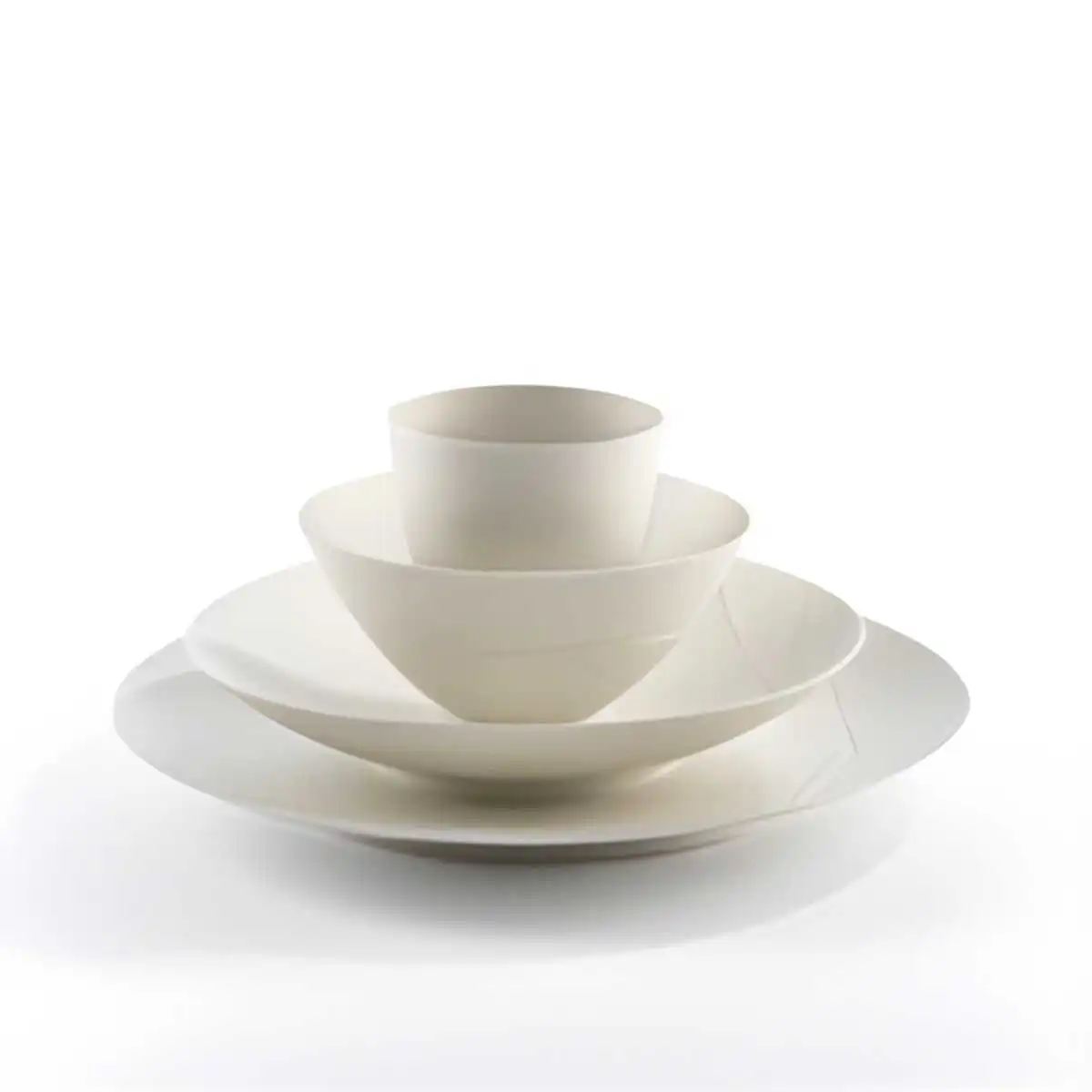 Vaisselle camping écologique - Kit 8 pièces pour 2 pers - Blanc  Vaisselle camping écologique - Kit 8 pièces pour 2 pers - Blanc