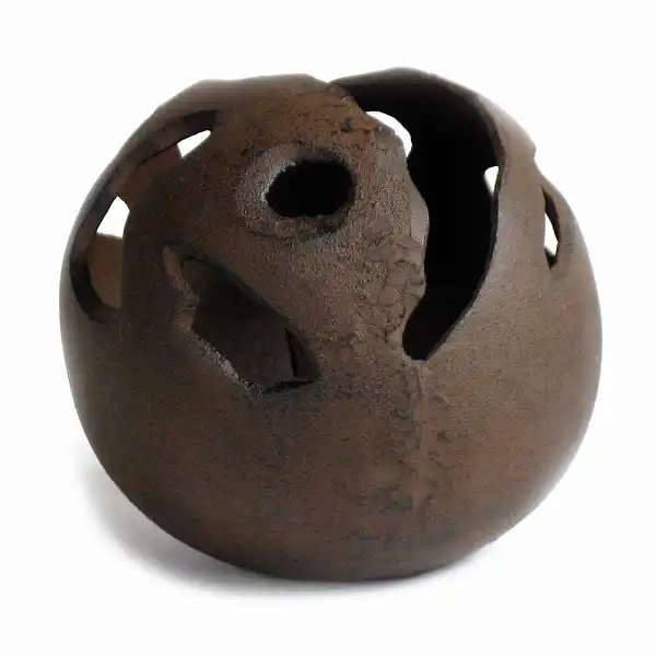 vase boule fonte 15cm