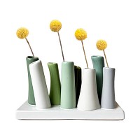 Vase multi tubes en céramique - Moss