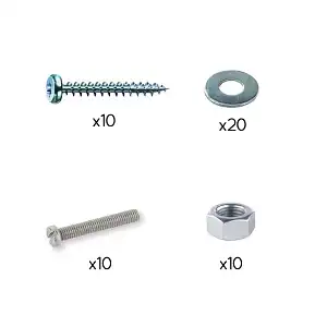 Visserie pour panneau décoratif en métal