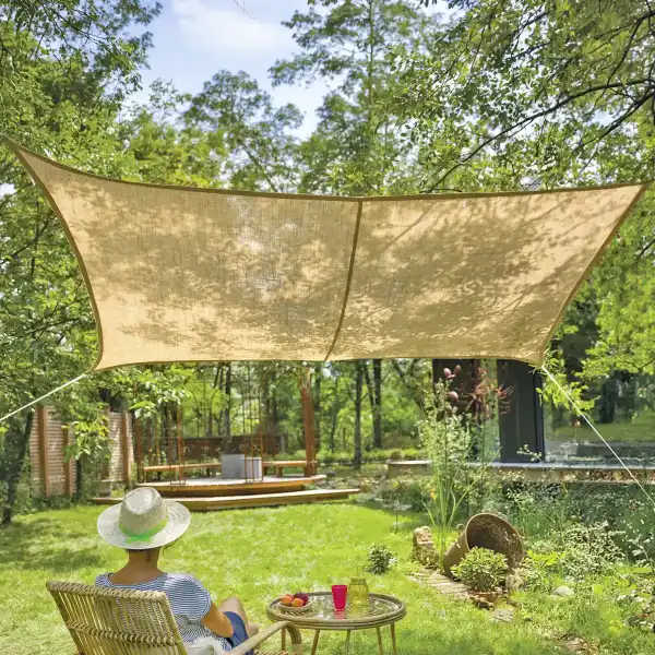 voile ombrage rectangulaire jute