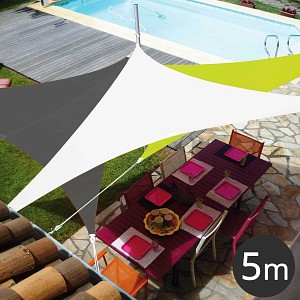 Voile d'ombrage triangle 5 x 5 x 5m