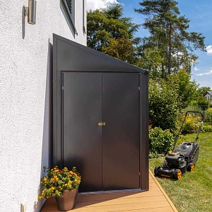 Abri vélo en métal 2.5m2 - Rangement extérieur 1,24m x 2,03m Gris
