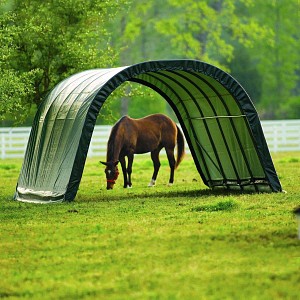 Abri en toile pour chevaux de 22.6m2 larg. 3.70m x long. 6.10m