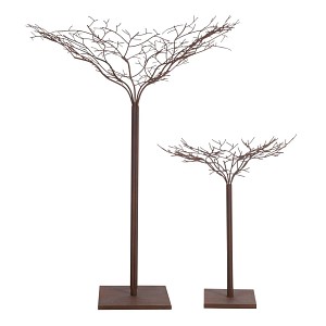 Arbre décoratif en métal marron