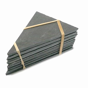 Etiquette ardoise triangulaire à piquer au sol 75x105mm x10