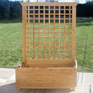 Bac Jardiniere claustra renaissance en chataignier
