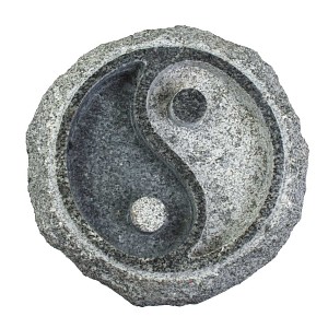 Mangeoire bain d'oiseau Yin et Yang