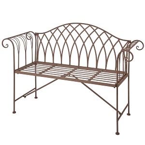 Banc extérieur Sophia en acier Long. 1m30