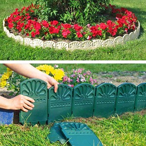 Bordures décoratives de jardin en plastique