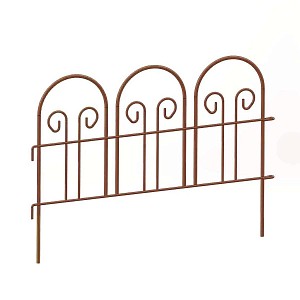 Bordure de jardin volutes en acier peint L. 60cm x H. 47.5cm