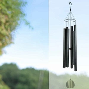 Carillon à vent Géant en aluminium noir