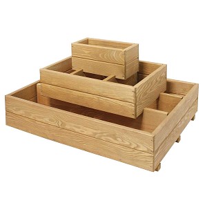 Carré potager surélevé 3 étages en bois haut. 40cm
