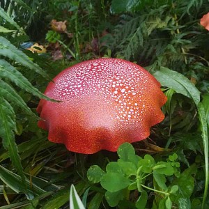 Champignon amanite en acier - lot de 2