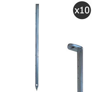 Clous de jardin 56cm en acier galvanisé - lot de 10
