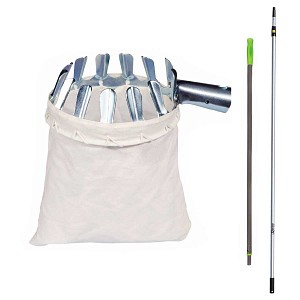 Cueille-fruit avec manche téléscopique et sac en coton