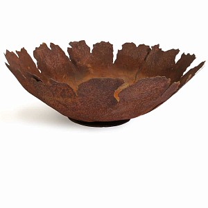 Coupe déco jardin en métal rouillé