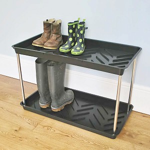 Plateau Double étage égouttoir pour bottes et chaussures
