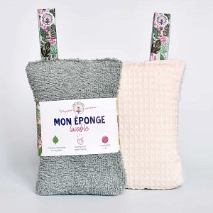 Eponge lavable et réutilisable en tissu - Vert