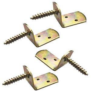 Équerres de fixation acier galvanisé - Lot de 4