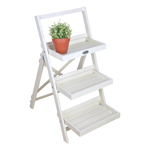 Étagère pour plante en bois blanc - H. 91 cm