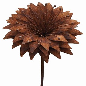Tuteur fleur Nigelle en fer brut 24cm