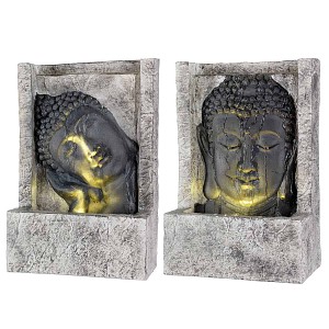 Fontaine extérieure lumineuse Bouddha