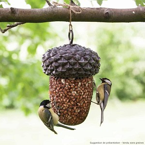 Mangeoire pour oiseaux à suspendre - Gland Haut. 22cm
