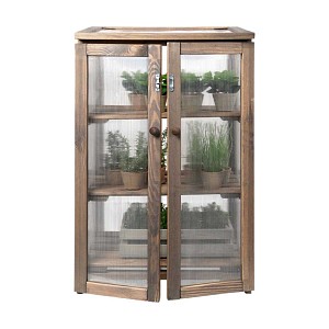 Mini serre de jardin pour balcon en bois et polycarbonate