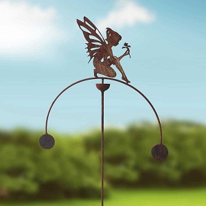 Mobile de jardin à balancier en fer - Fée