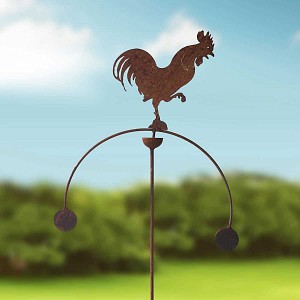Mobile de jardin à balancier en fer - Coq