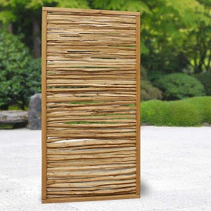Panneau cadre en pin et rameaux de noisetier 90x180cm