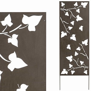 Panneau décoratif FEUILLES 0.6m x 1.5m métal