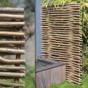 Panneau noisetier L.120 x H.180cm - tressage horizontal