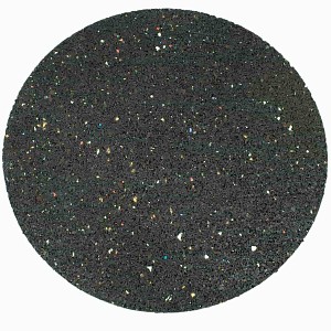 Dalle ronde caoutchouc recyclé noir 32cm diametre