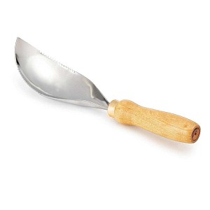 Pelle à main en bois et inox
