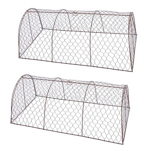 2 tunnels de protection en grillage à poule - Petit modèle 80cm