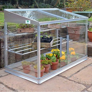 Mini serre en verre et aluminium 0.80m2